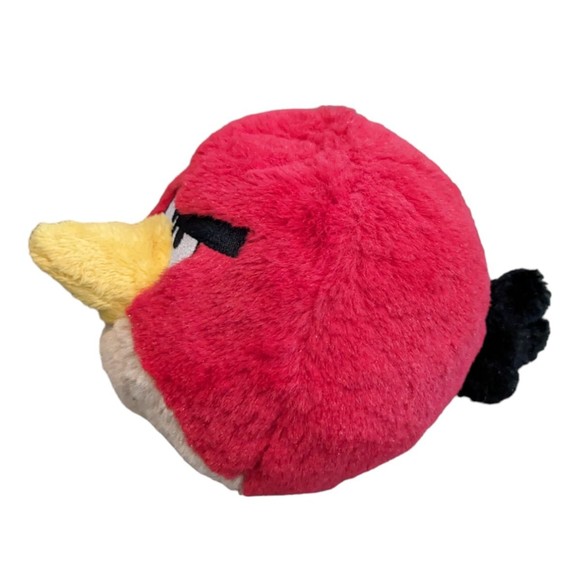 Angry Birds 5'' Red Bird Plush - Unusual Misprint with no Top Feather - Picture 1 of 4